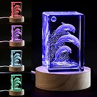 Vista 11 de Tortugas Marinas 3D de Cristal Grabadas con Láser con Soporte, Figura de Tortuga 3D Luz Nocturna, Regalos de Tortugas Marinas para Mujeres y Niños