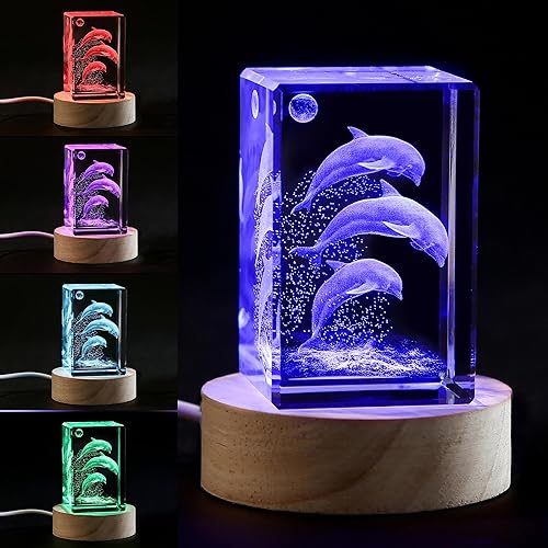 Miniatura 11 de Tortugas Marinas 3D de Cristal Grabadas con Láser con Soporte, Figura de Tortuga 3D Luz Nocturna, Regalos de Tortugas Marinas para Mujeres y Niños
