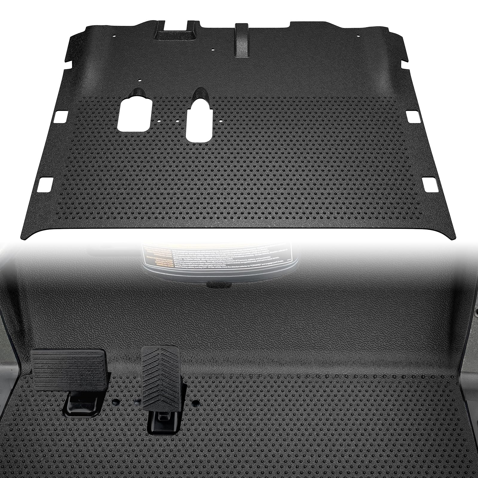 Panglong Golf Cart Floor Mat Full Coverage Factory Size Floormat Fits EZGO RXV 2008-up Gas and Electric Replace OEM#601118- Black