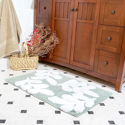 Miniatura 2 de Chesapeake Monte Carlo - Juego de 2 alfombras de baño de piedra lunar y blanco 35142 (21 x 34 pulgadas y 17 x 24 pulgadas)