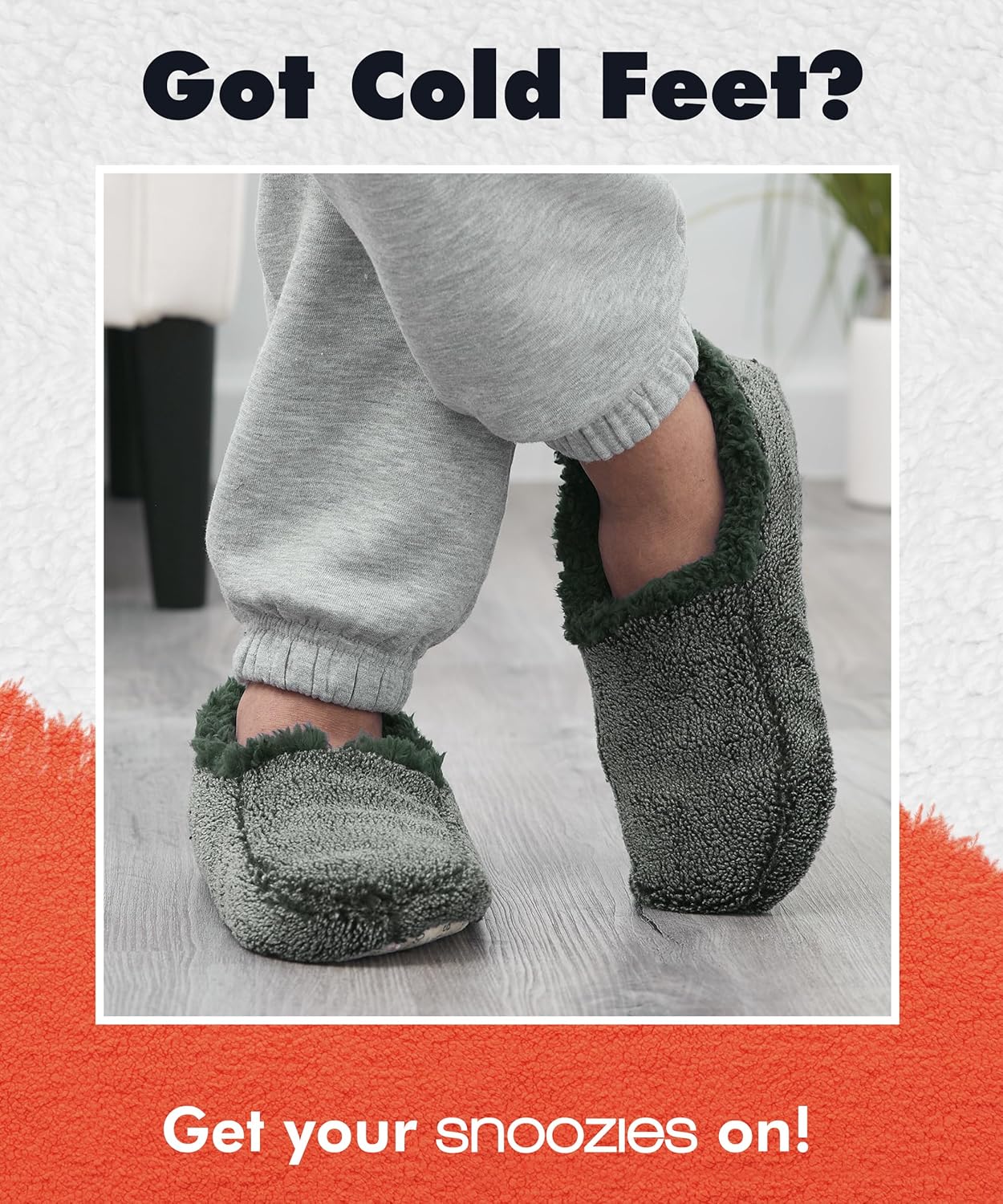 Snoozies Mens Two Tone Fleece Lined Slippers - Comfortable Slippers for Men - Two Tones - Image 2