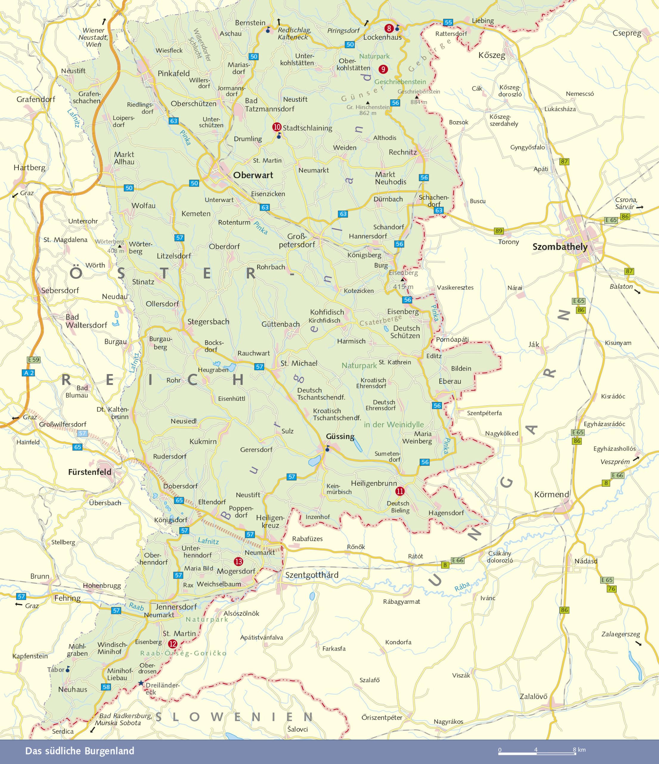 TRESCHER Reiseführer Burgenland: Neusiedler See, Eisenstadt, Lafnitz- und Pinkatal, Leithagebirge, Landseer Berge. Mit Ausflügen nach Sopron, K¿szeg und Szombáthely