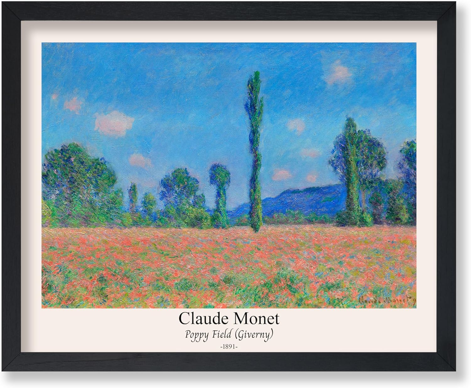 Poster Master Vintage Claude Monet Poster - Retro San Giorgio Maggiore at Dusk Print - Fine Art - Classic Painting Illustration - Office or Living Room Wall Decor - 16x20 Black Framed