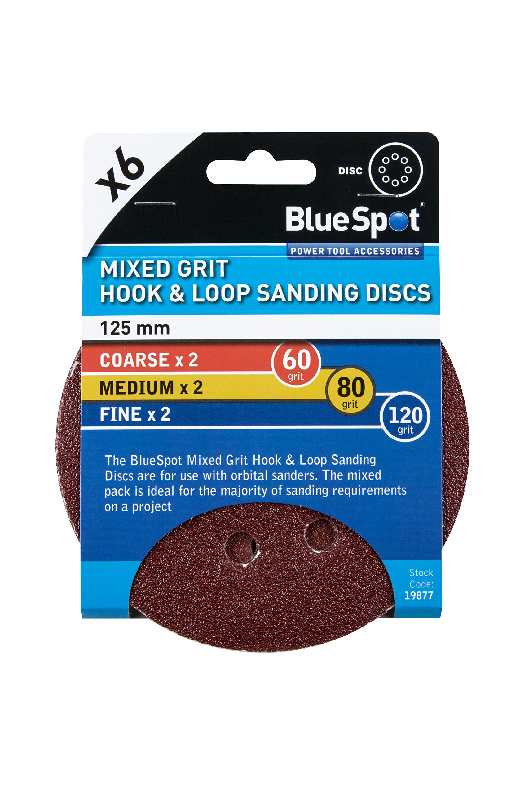 Blue Spot Tools 19877 Mixed Grit Delta Sanding Sheets, Brown