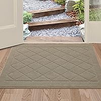 Vista 19 de BEQHAUSE Tapete para puerta de 20 x 32 pulgadas, tapete antideslizante para puerta, lavable, tapete para puerta de perro, resistente a las manchas