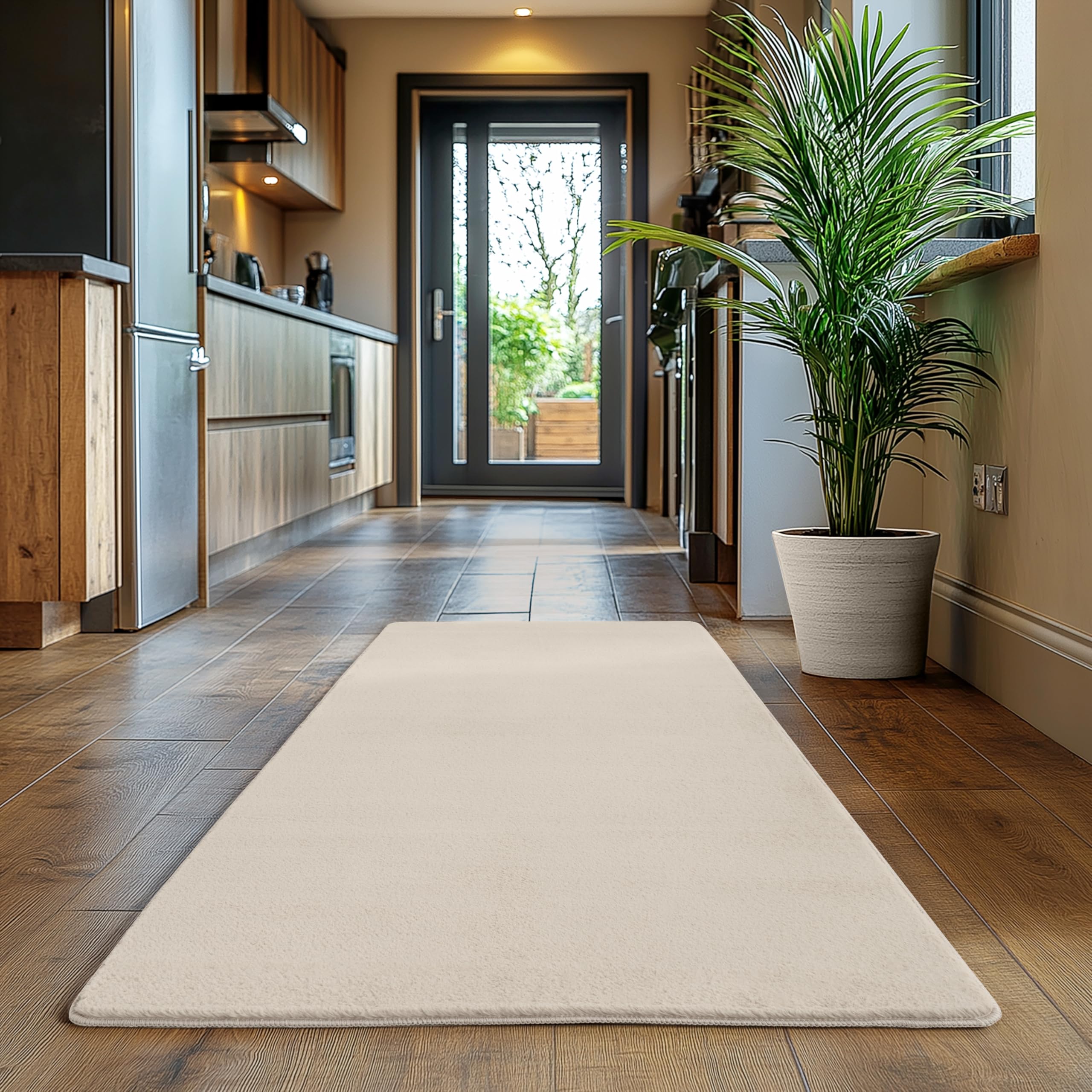 SIMPEX Teppich Wohnzimmer Kurzflor Teppich Waschbar, rund, rutschfest & weich, modernes einfarbiges Design für Wohnzimmer, Schlafzimmer, Küche & Kinderzimmer.