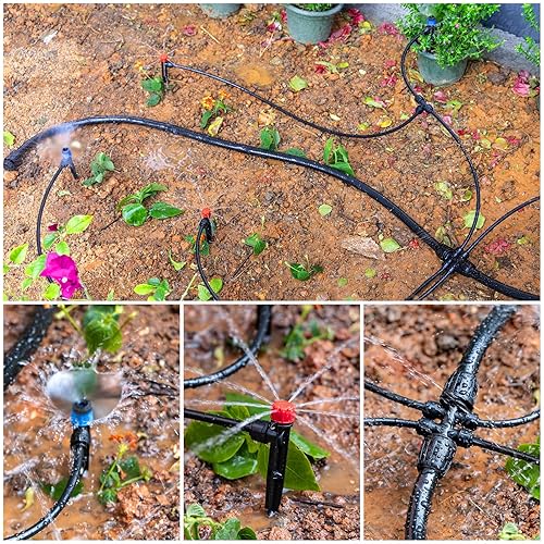 Miniatura 6 de Kit de sistema de riego por goteo de 240 pies, nuevo sistema automático de riego de jardín de conexión rápida para invernadero, patio, césped,