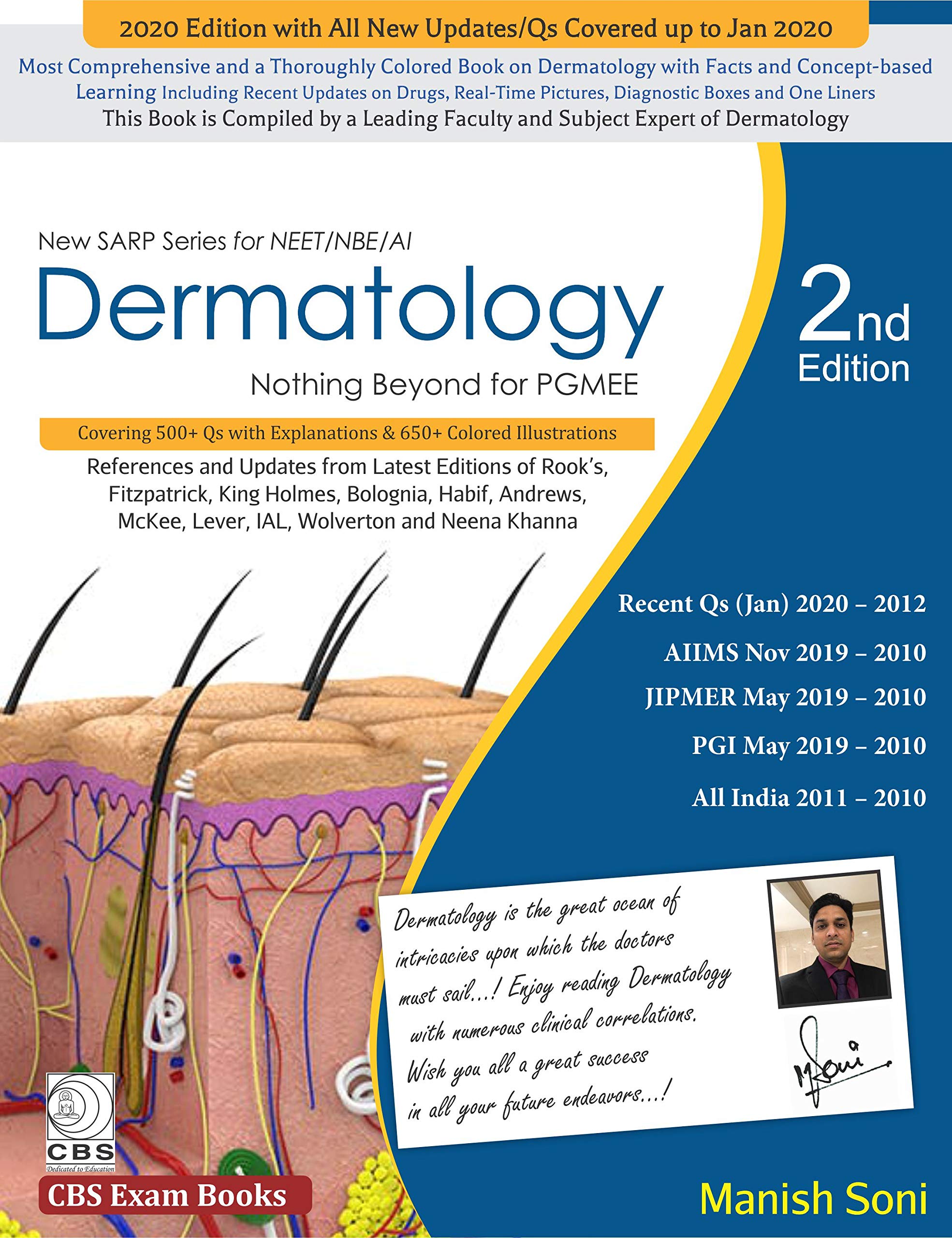 NEW SARP SERIES FOR NEET NBE AI DERMATOLOGY NOTHING BEYOND FOR PGMEE 2ED (PB 2020)