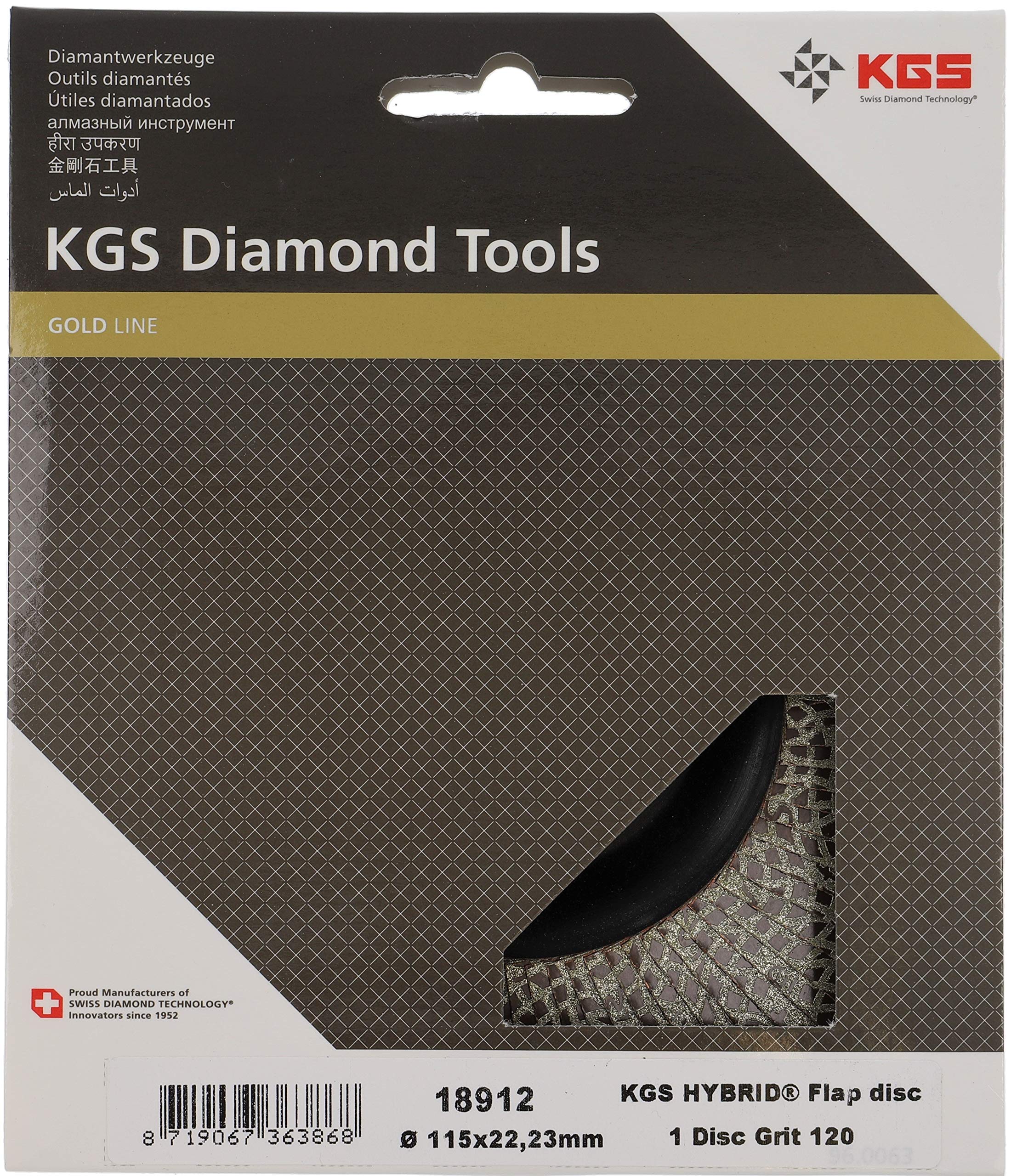 Dischi a lamelle diamantate KGS Hybrid Ø 115 x 22,23 mm – Linea Gold (grana 120)