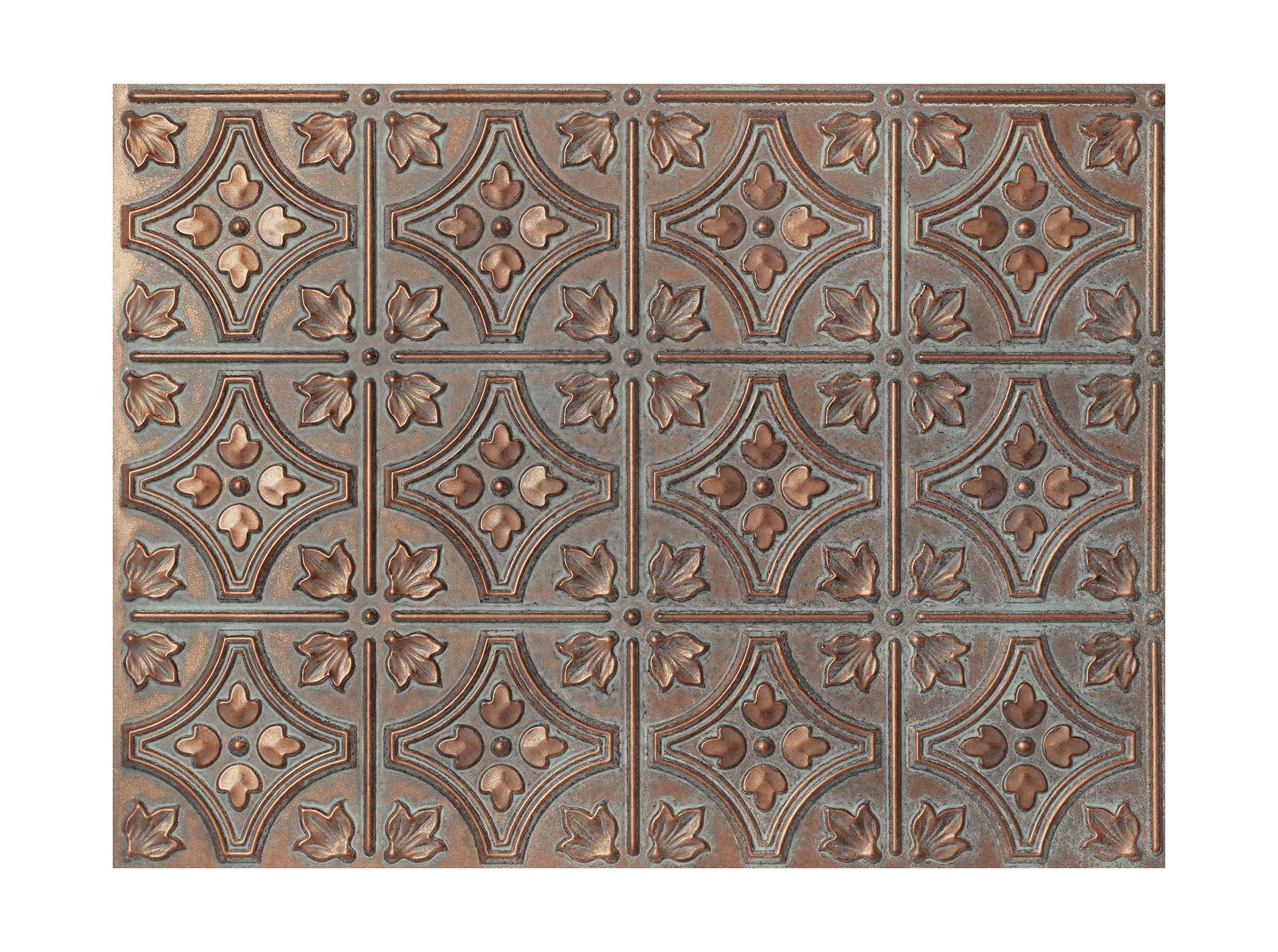 Paintsdecor Weather Copper Glue Up Painted Ceiling Tiles, Easy To Install Pvc Panels, Wall Decor For Bar Cafe Club Plb10 10Piece (Weather Copper)