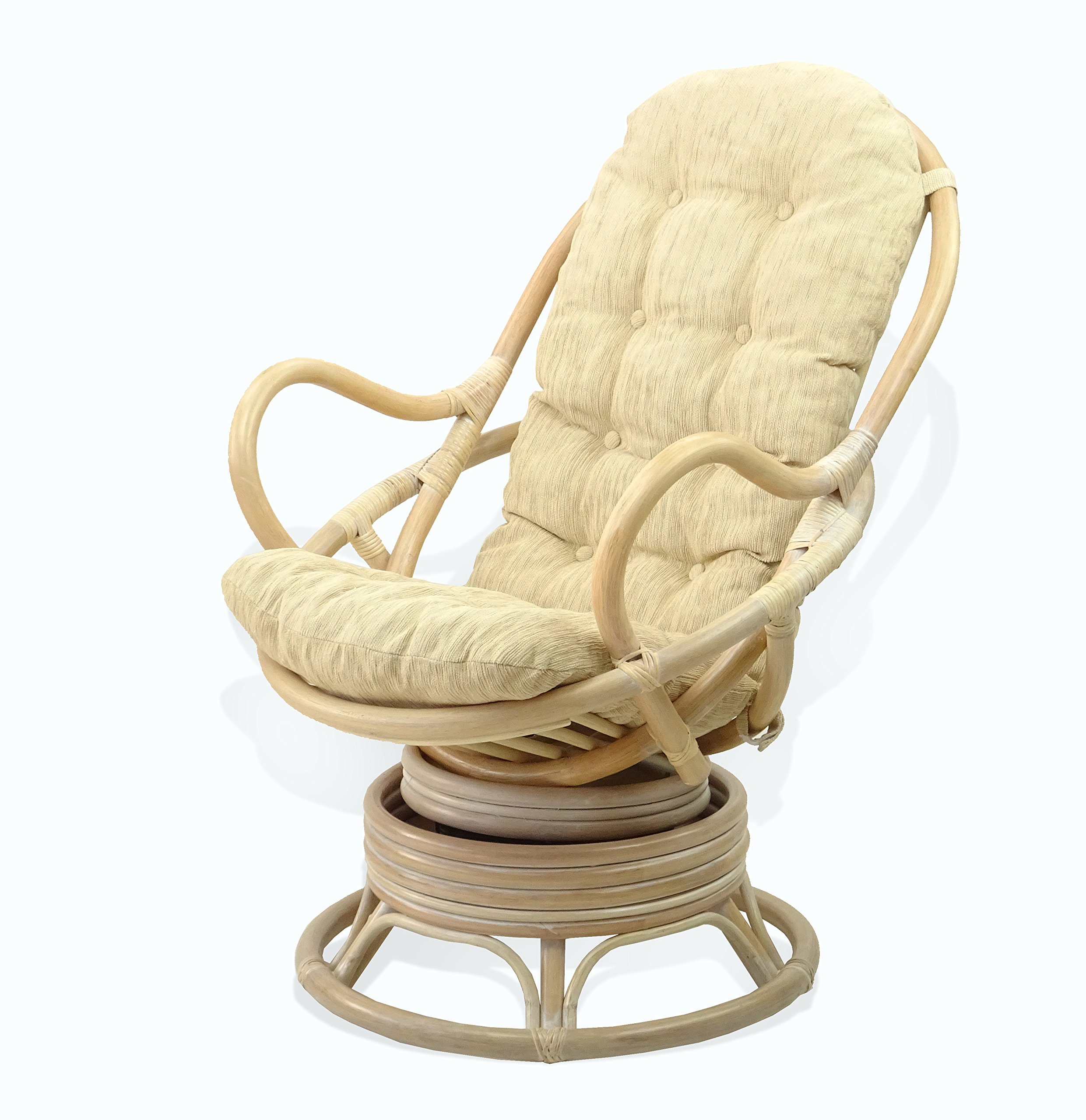 bamboo swivel rocker cushions