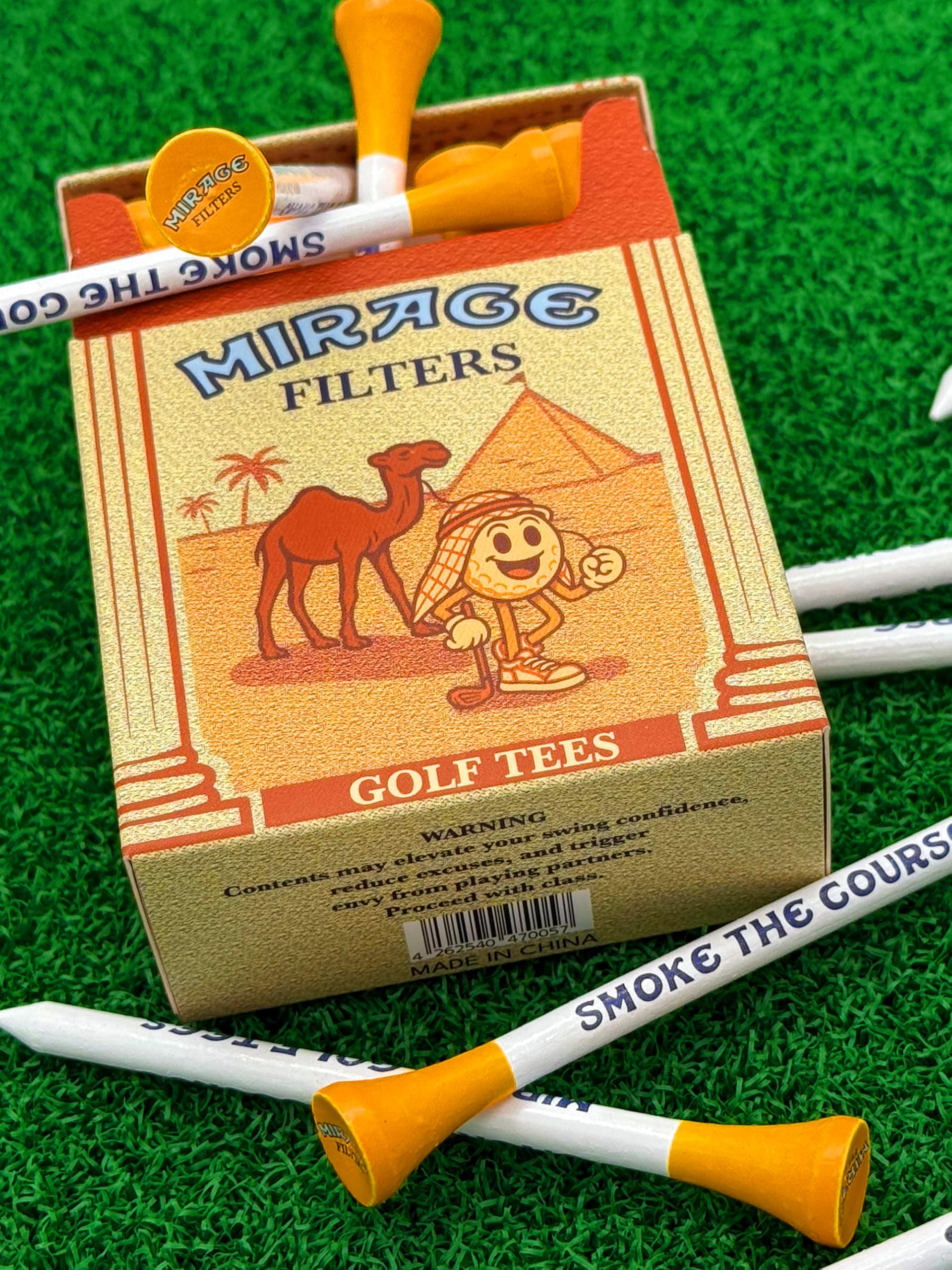Mirage Filtri Tee da golf 83 mm Confezione da 10 Design sigaretta