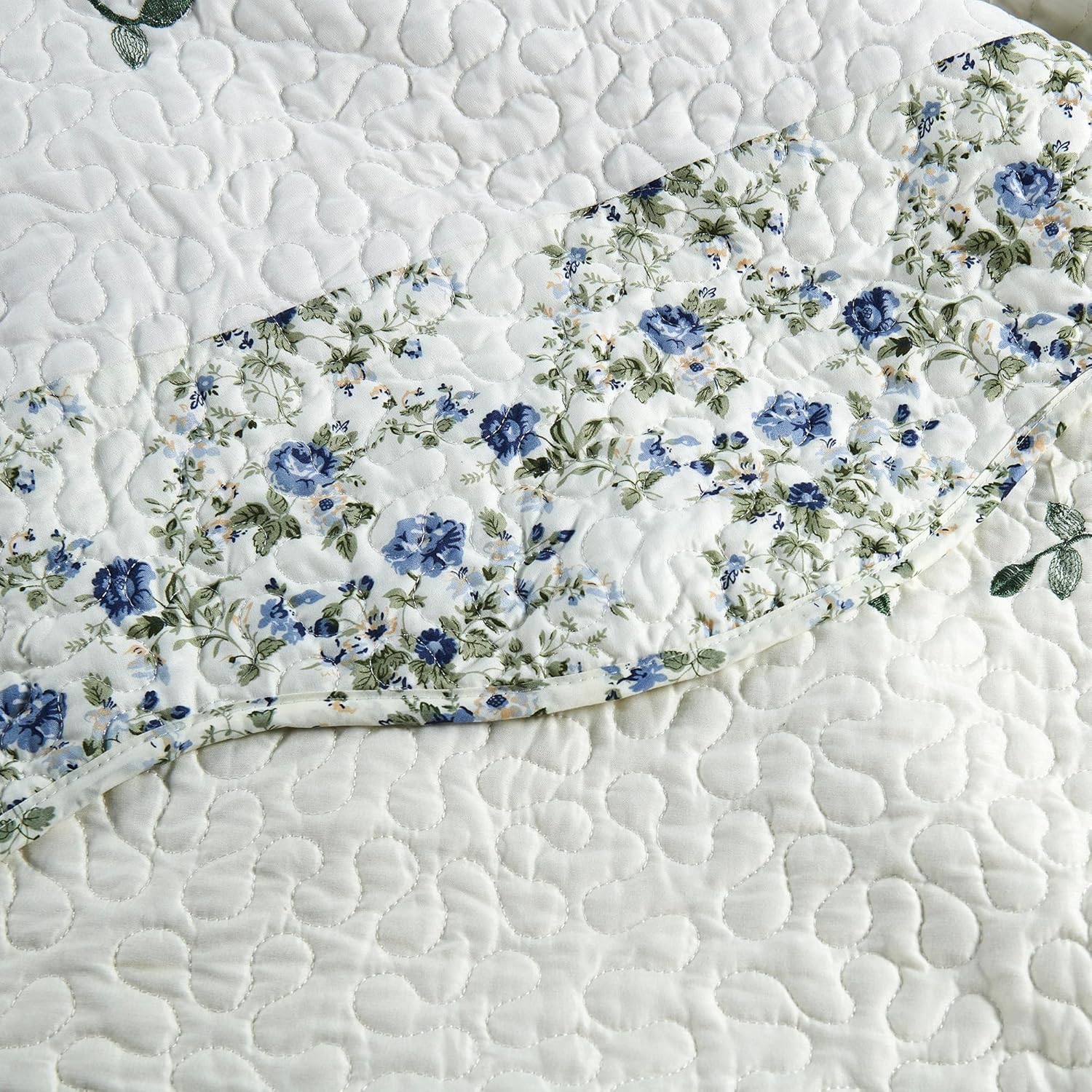 HESTIN Embroidery Daybed Cover Set with Matching Shams-4 Piece Double Sided Quilting All Season Easy Care, 75x39 Inch,Nora
