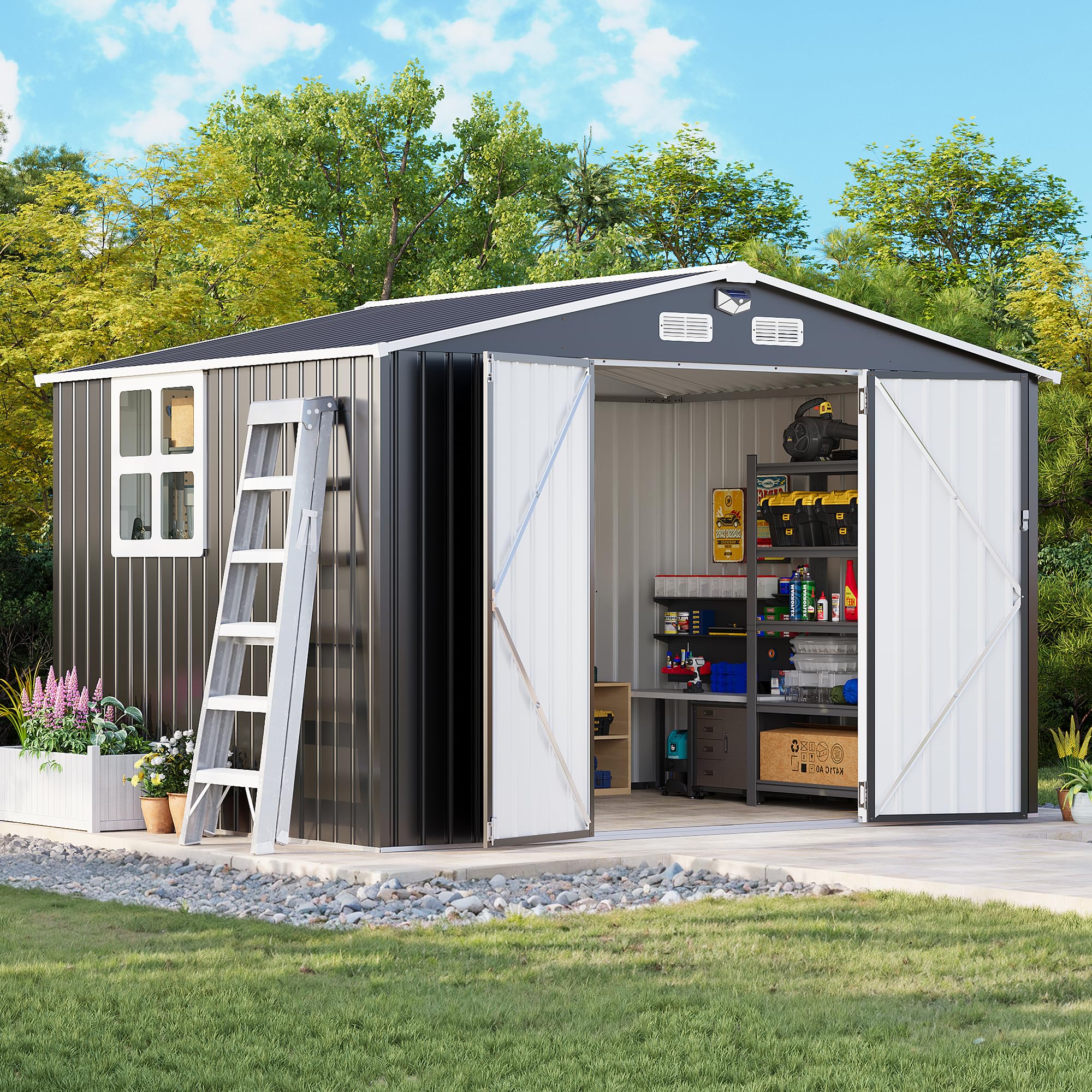 MXV 10 x 8FT Outdoor Storage Shed with Windows