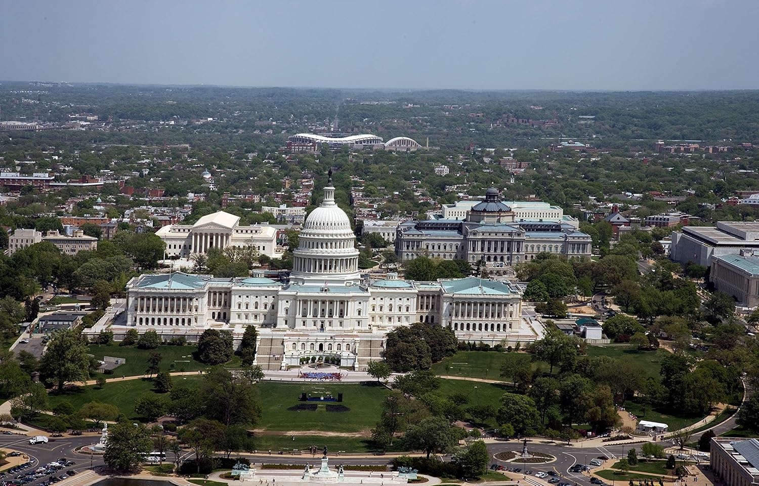 Aerial view of Capitol Hill Photograph - Historical Artwork from 2007 - (18" x 24") - Semi-Gloss