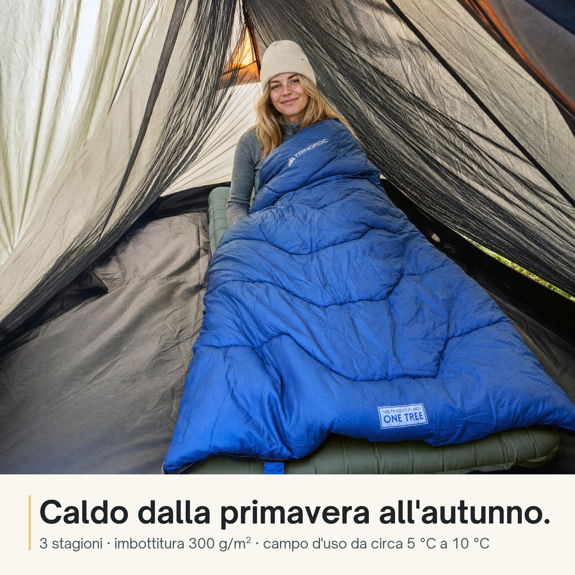 Trinordic Sacco a Pelo Rettangolare – 3 Stagioni, per Adulti