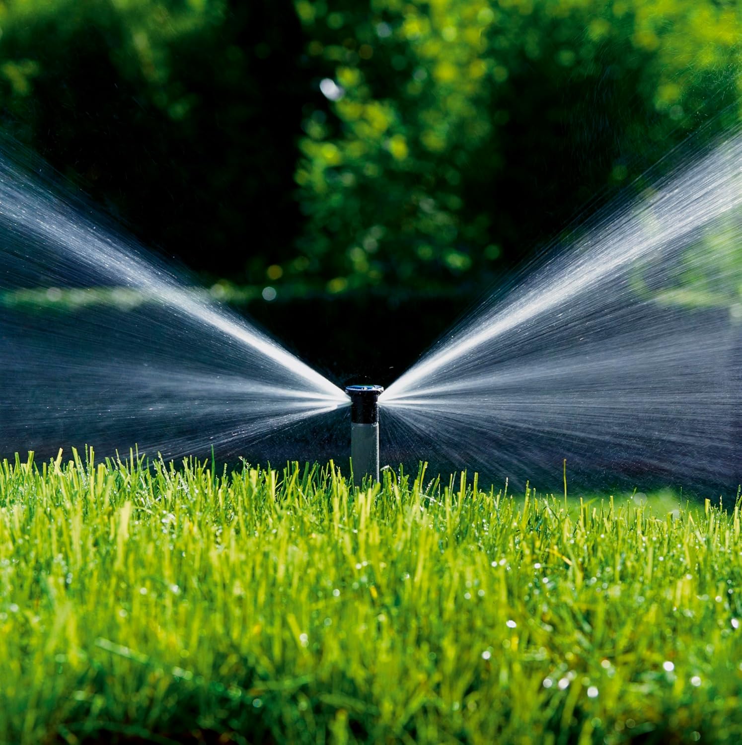 Gardena Sprinkler System Pop-up Sprinkler S-CS: Irrigation System for Narrow lawns from 6 to 24 m², Range up to 12 m, with Micro Strip Sprinkler, 1/2" Female Thread (01552-29)