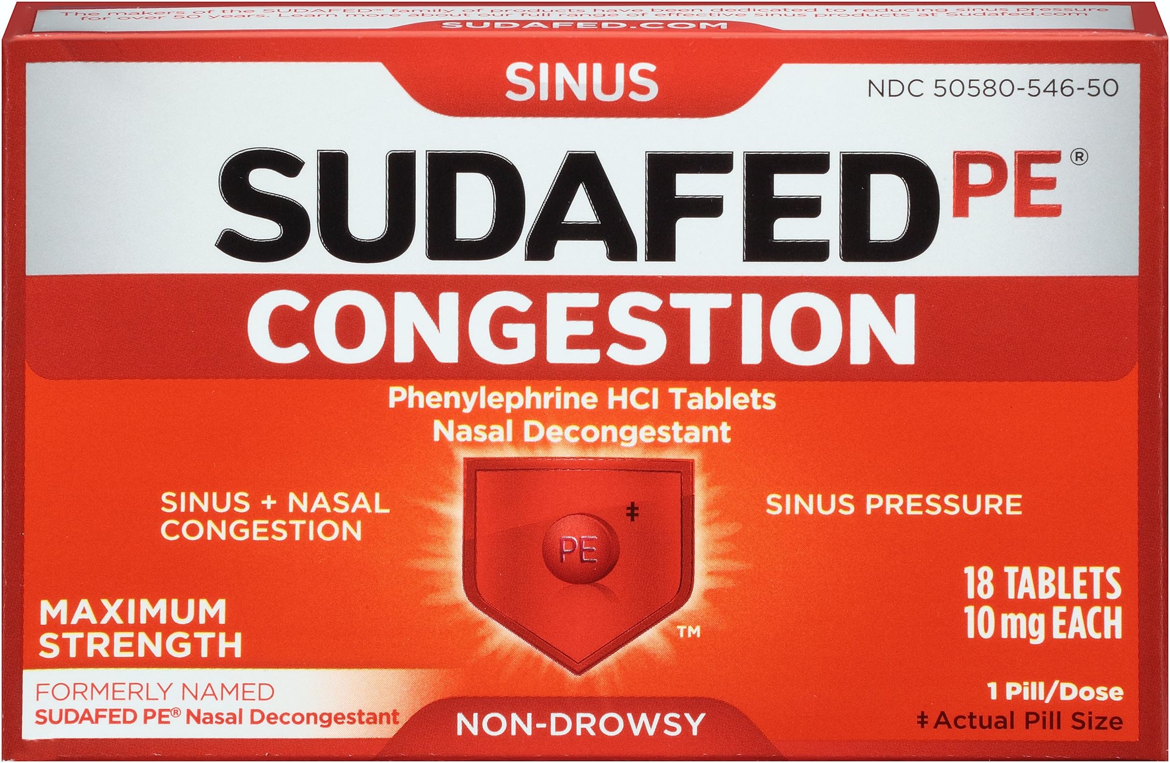 Congestion Tablets, 18 Count