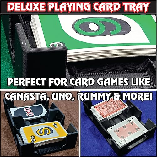 Miniatura 5 de Bandeja de plástico negro para cartas o carrito, no giratoria, fabricada en Estados Unidos