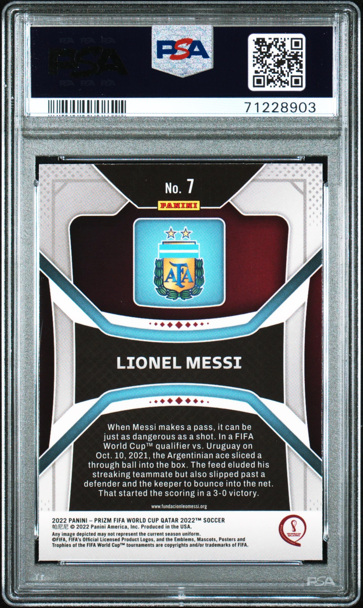 Amazon.com: Lionel Messi 2022 Panini Prizm World Cup Qatar Soccer 