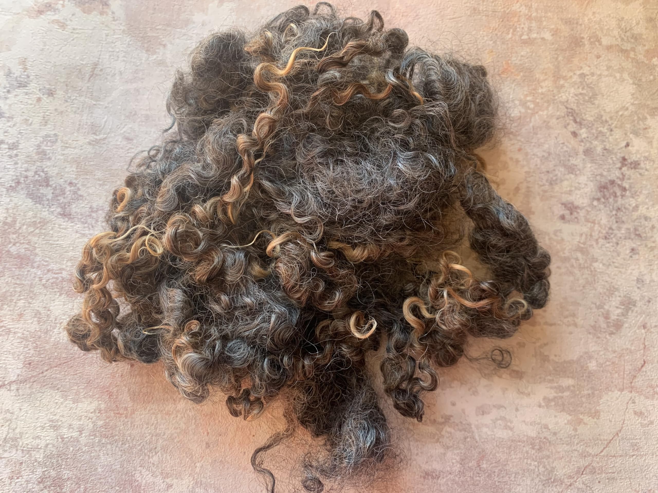 heidifeathers Wensleydale Curly Wool Locks - Natural Curly Wool - for Felting and Spinning (Black)