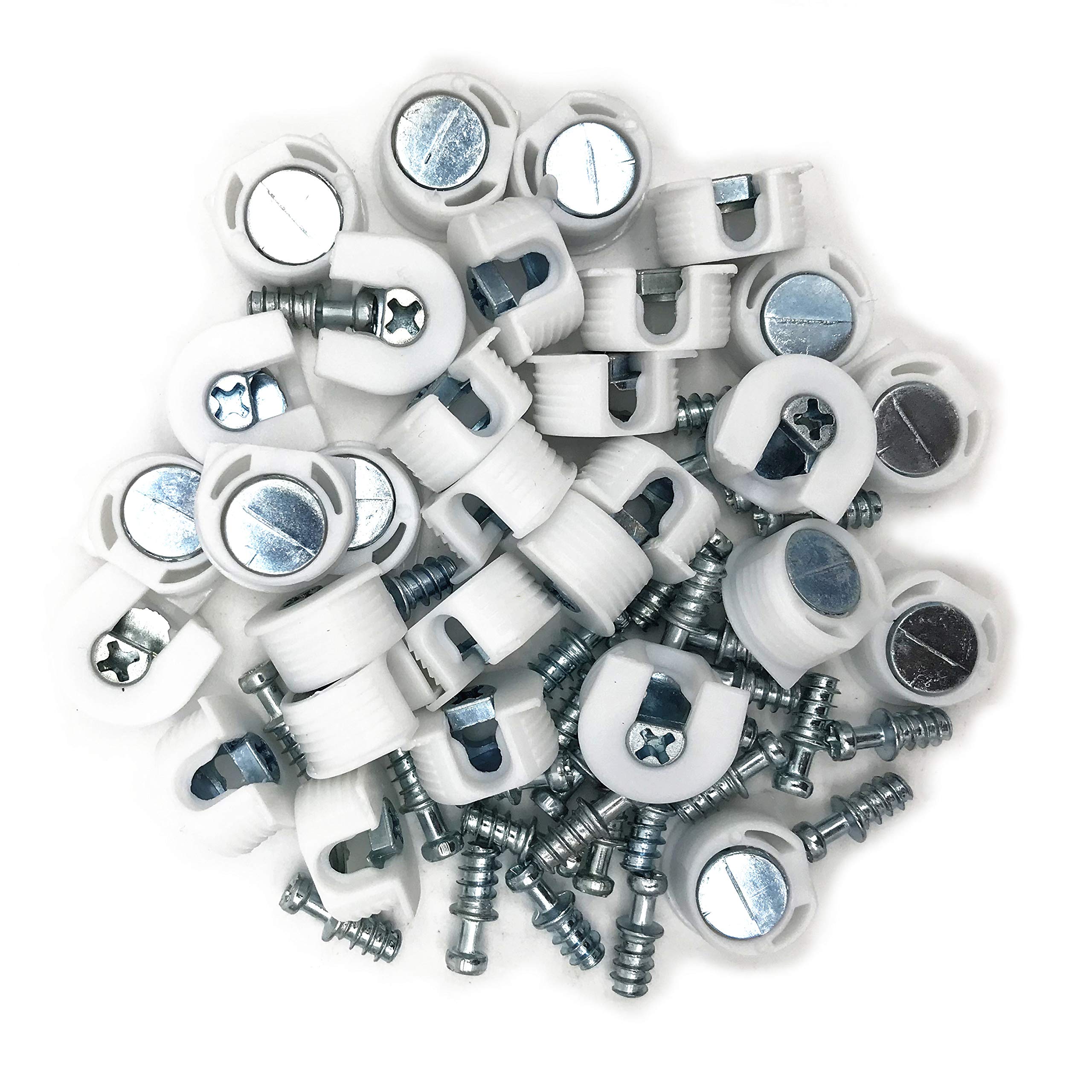 XMHF 30 Pieces Shelf Support Holder White Pin Peg with Screws