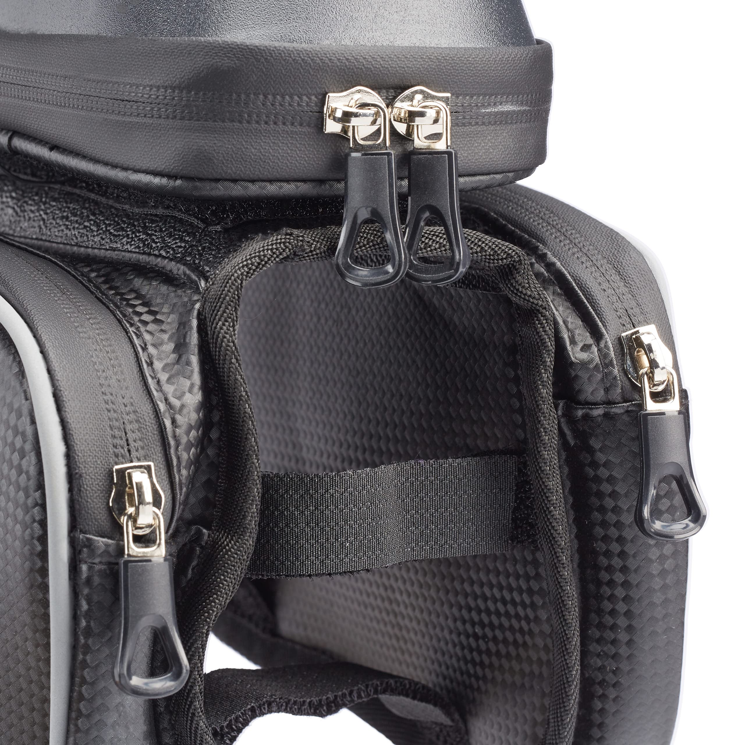 Relaxdays Sacoche pour l'avant du Cadre à vélo, étanche, Pochette et étui pour Smartphone, jusqu'à 6,7", Pratique, Noire