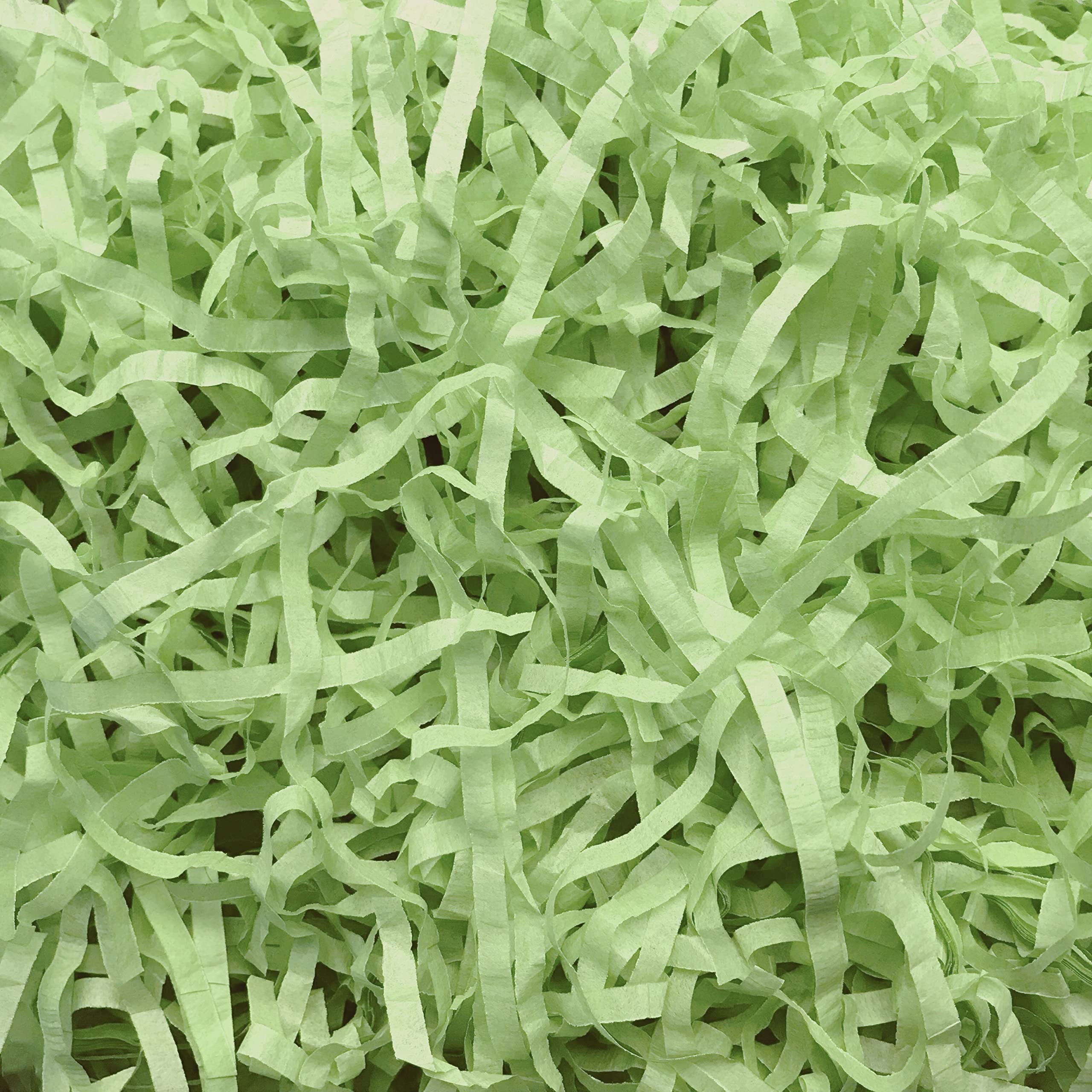 InsideMyNest Willow Green Shredded Tissue Paper Shred Box Filler Celery Green Hamper Acid-free Colorfast (100g)