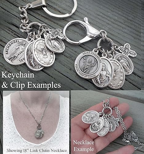 Miniatura 2 de Collar Virgen de la Caridad del Cobre, llavero o clip, Patrona de Cuba, Regalo Virgen María