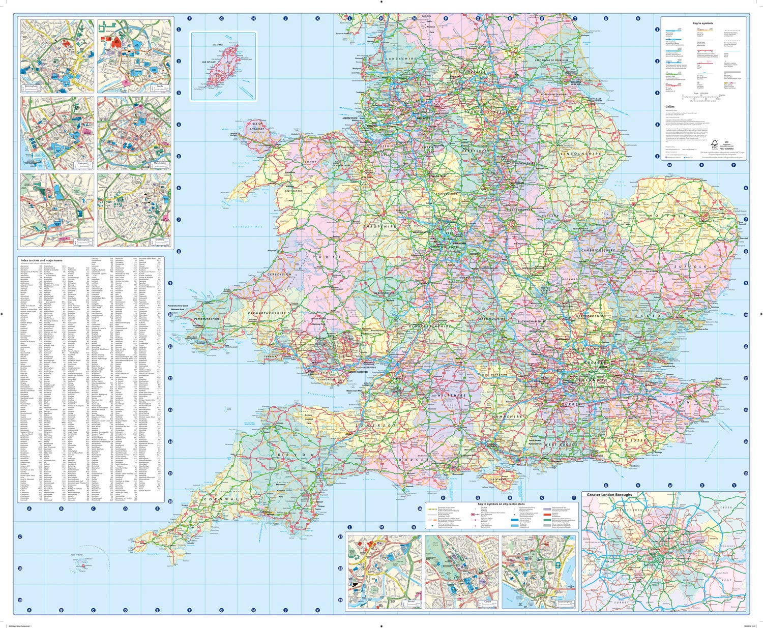 2020 Collins Map of Britain [Idioma Inglés]
