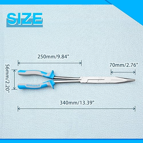 Miniatura 6 de SPEEDWOX Alicates de doble pivote de 13 pulgadas, alicates de punta larga doblados de doble material, alicates de punta larga doblados de doble