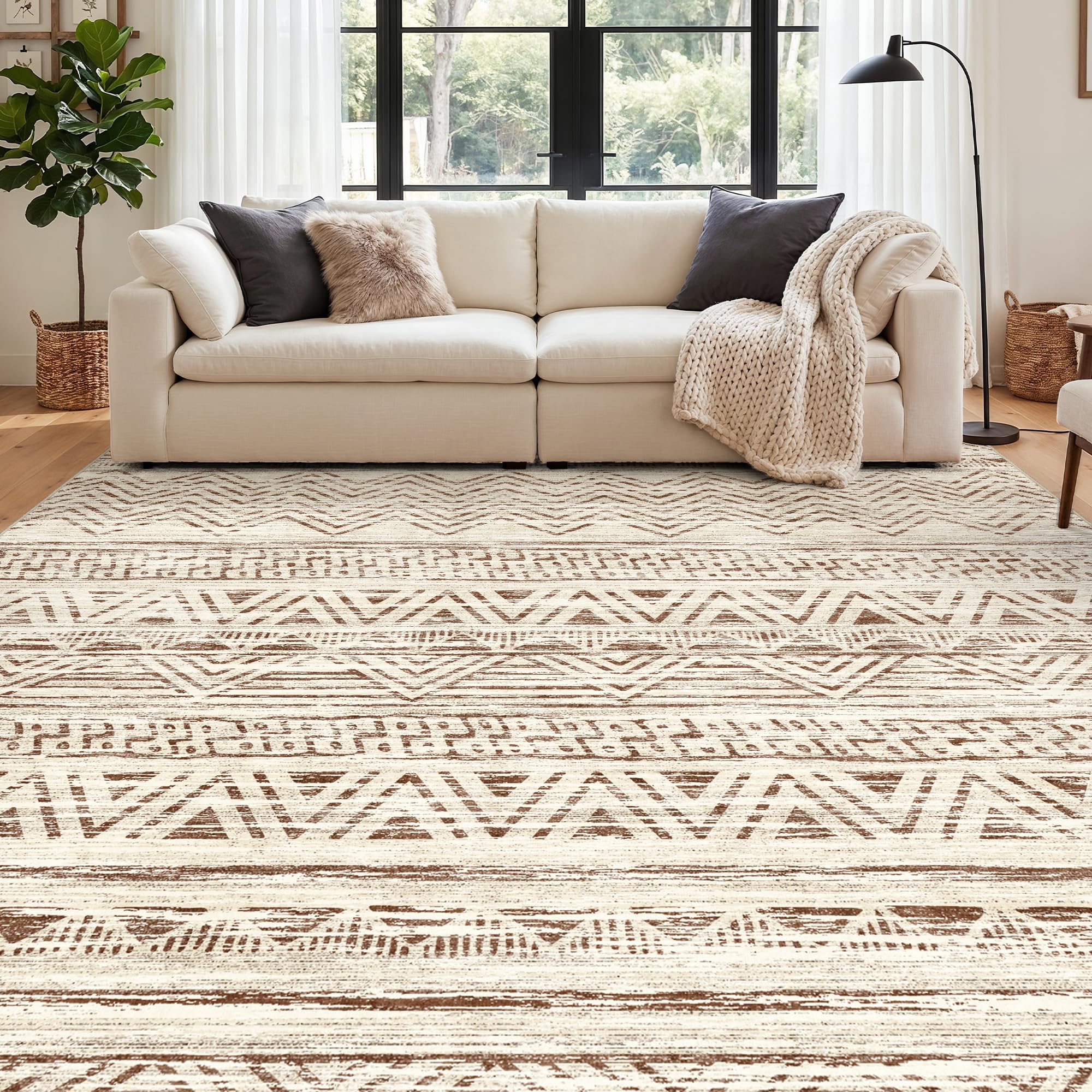 Ksrau 8x8 Square Area Rug Washable