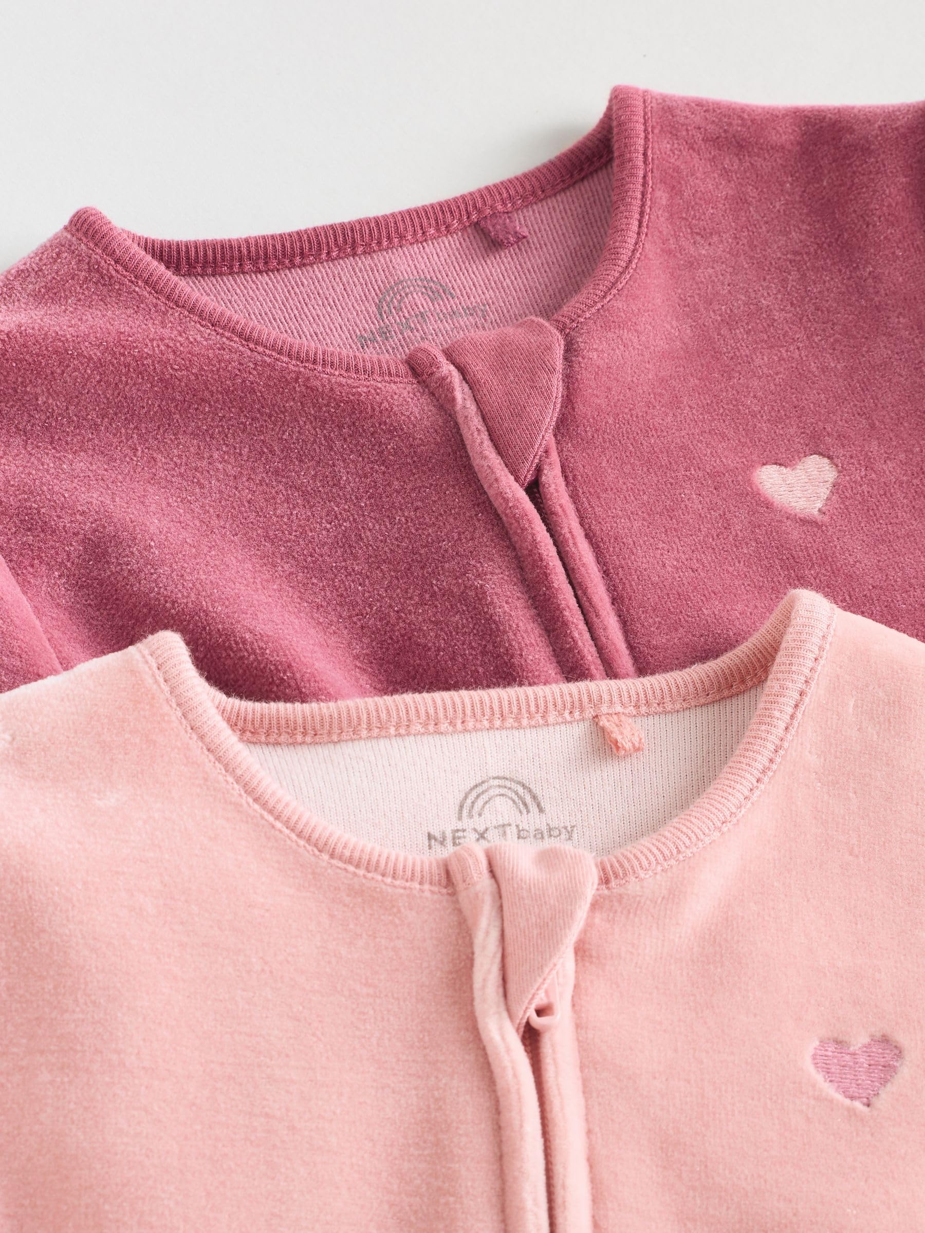 NEXT Bambina Confezione da 2 Tutine da Neonati in Velour