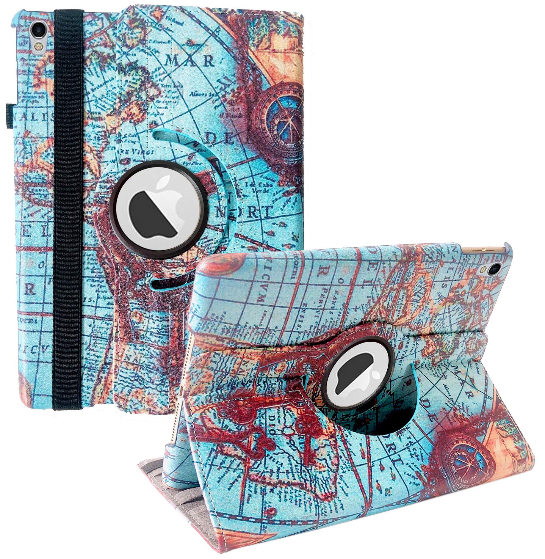 New iPad Air 3 Case 2019(3rd Gen)/iPad Pro 10.5 2017 Case,360 Degree Rotating Stand Smart Cover with Auto Wake Up/Sleep Feature for Apple iPad 10.5" Case (Old Time)