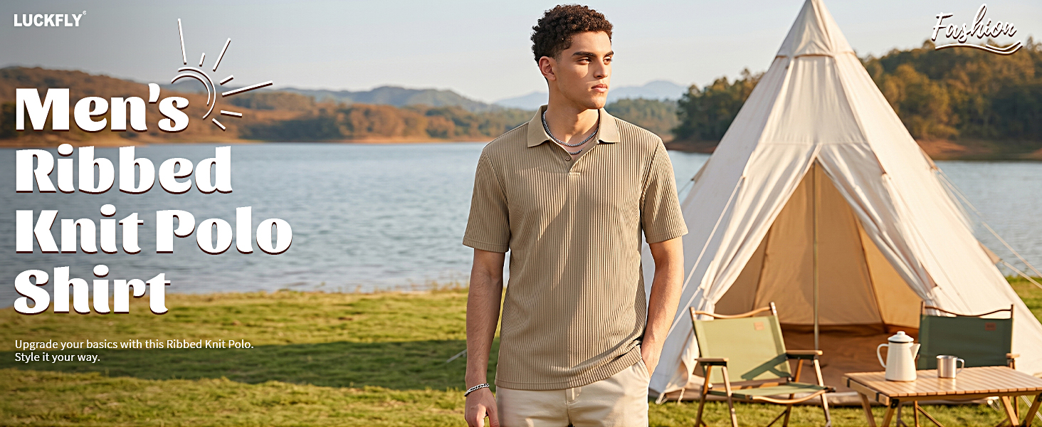 Polo para hombre de manga corta con tejido acanalado texturizado y botones, ideal casual para verano, trabajo y vacaciones miniatura 7