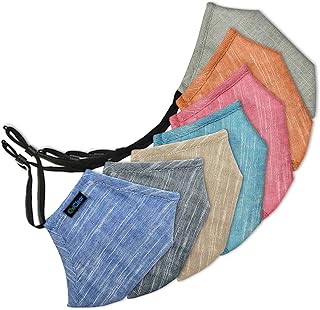 oxiclear Handloom Linen Anti-Pollution Face Mask, 3-Layer Super Breathable, Washable & Reusable-picture-14