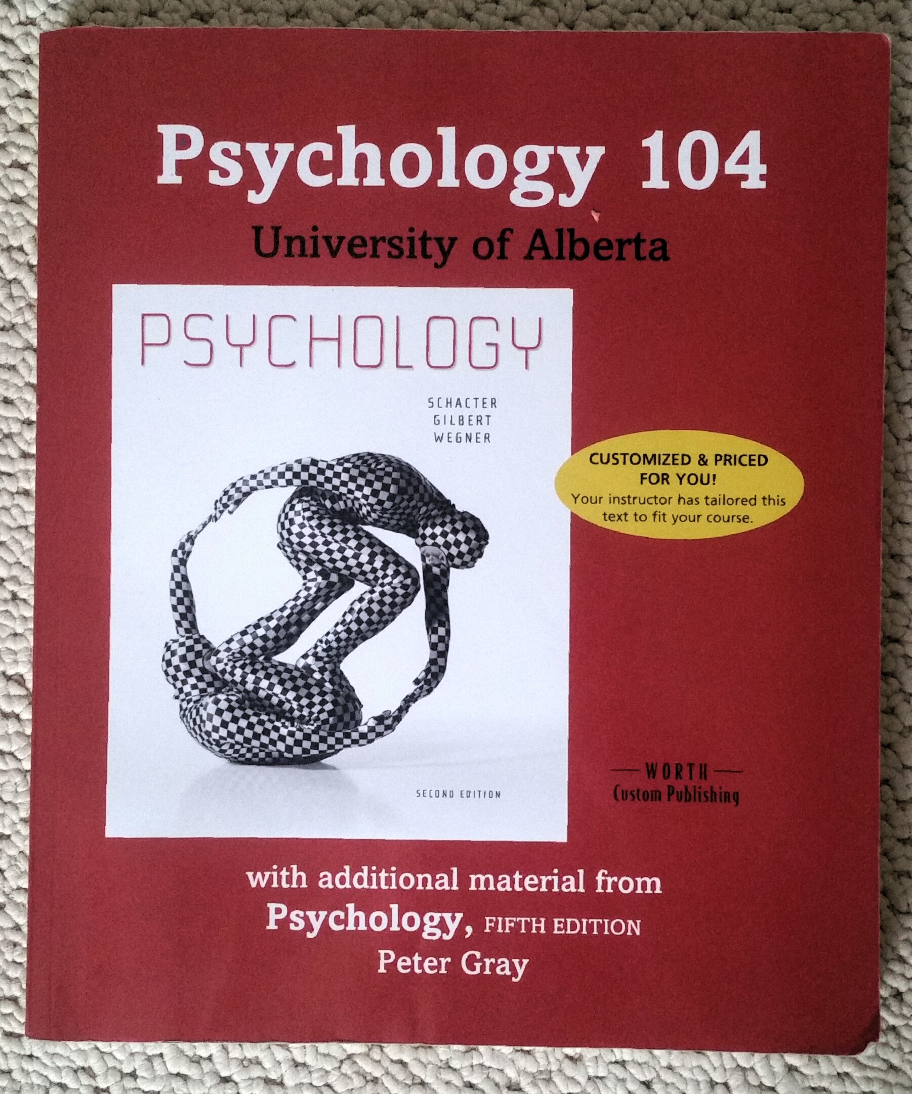 Psychology 104: University of Alberta by Schacter, Gilbert