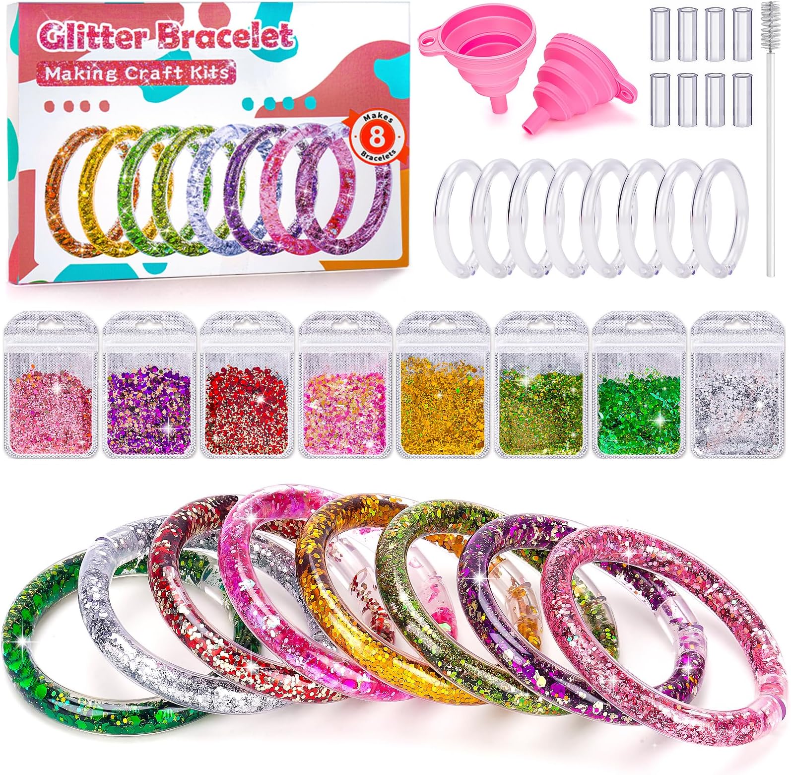 MuMua Kids Bracelet Making Kits Gifts: Toys Age 5 6 7 8 9 10 Arts and Crafts Sets for Birthday Party Bag Fillers Supplies Toy 5-11 Year Old Girl Boy Friendship Craft Kit Presents