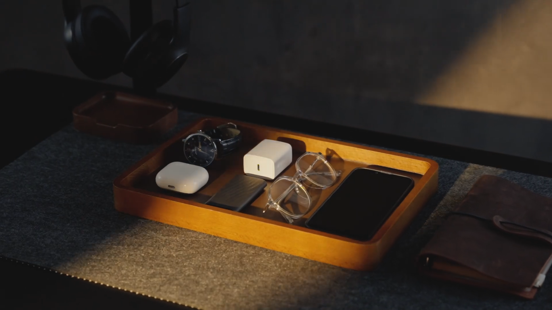 Amazon.com: ProCase Wooden Valet Tray for Men, Wood Catch-All EDC