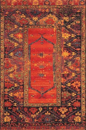 Miniatura 2 de Unique Loom Outdoor Tribal Collection - Alfombra de área - Quepos (2' x 3' 1" Rectángulo, MultiNegro