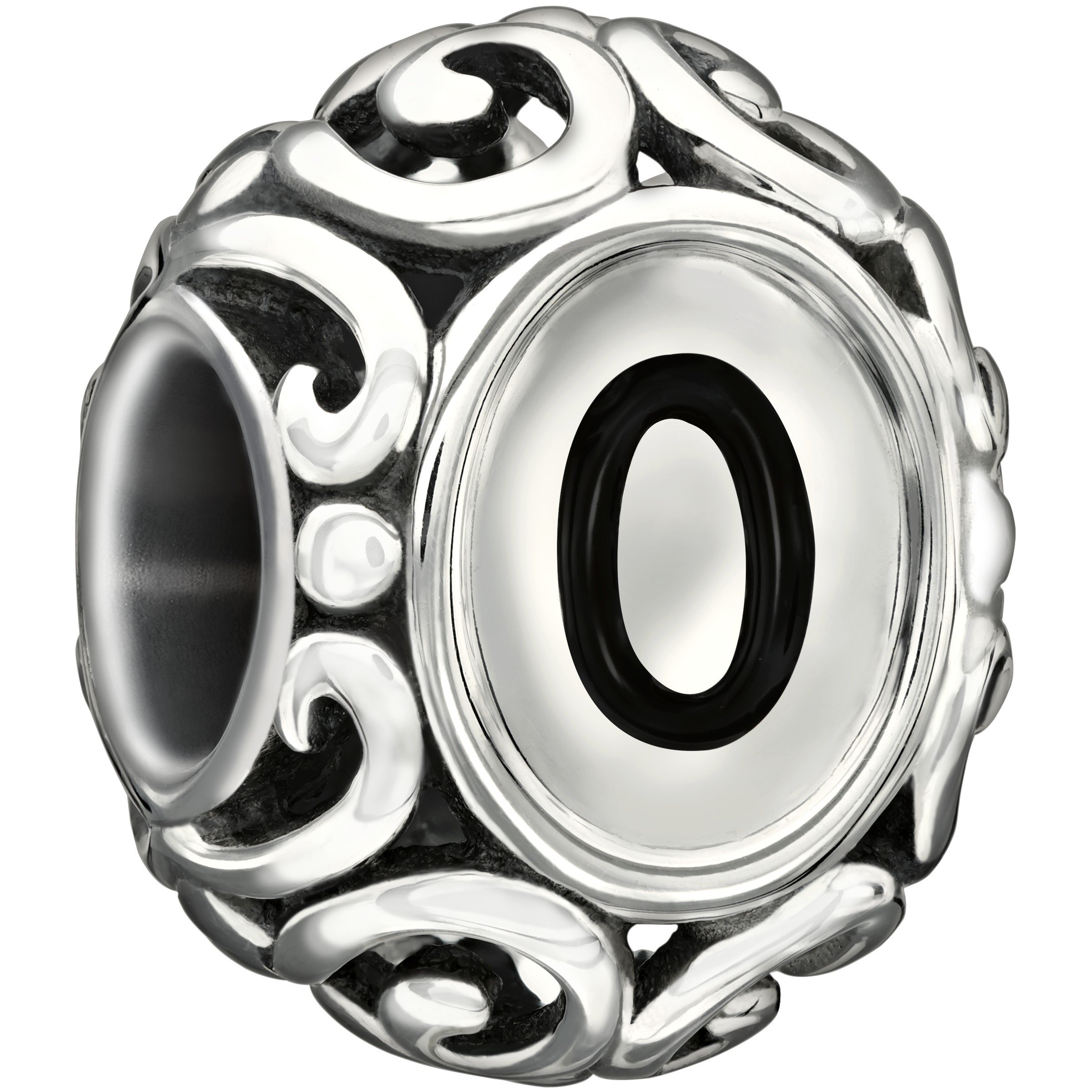 Authentic Sterling Silver Charm Initially Speaking O 2020-0740