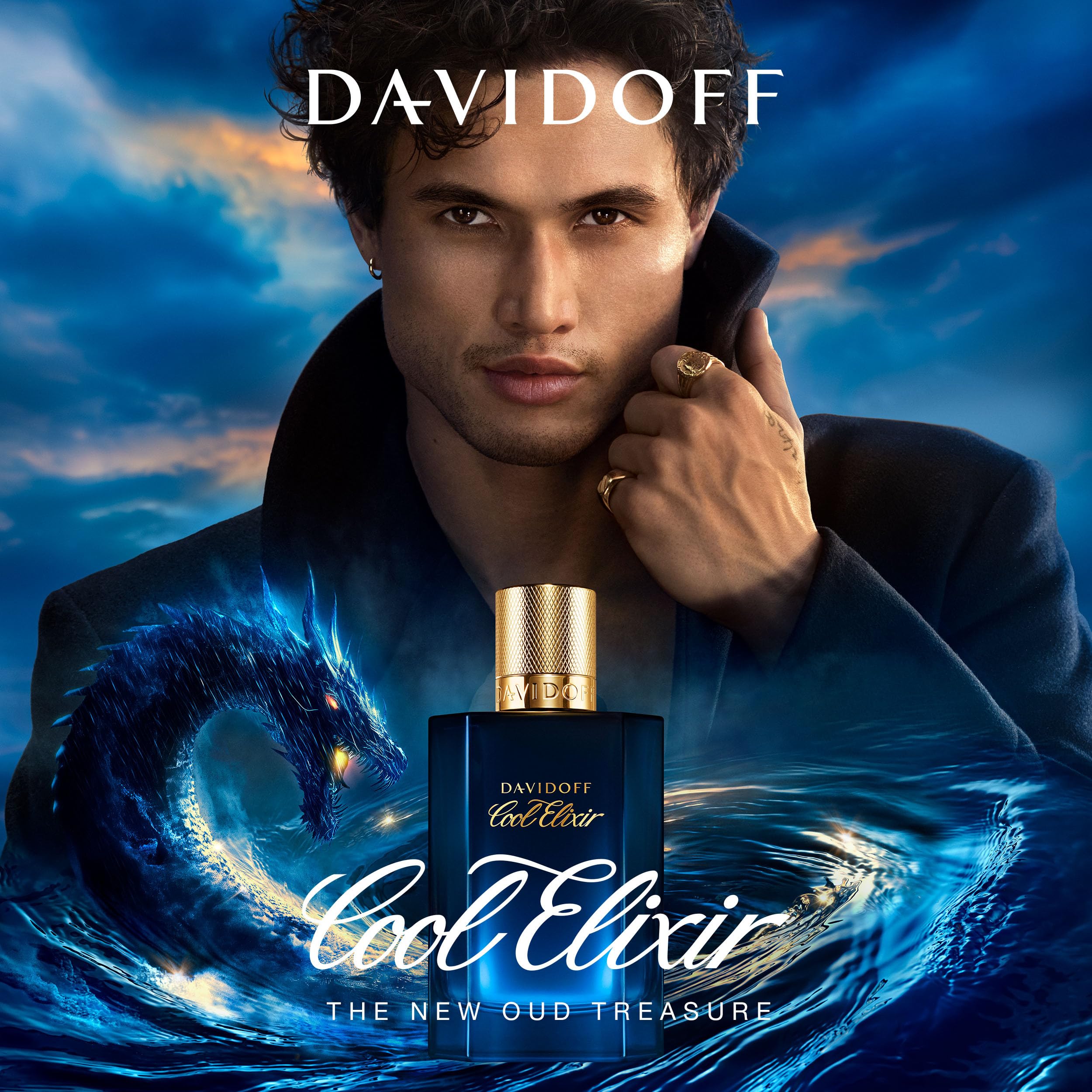 Davidoff Cool Elixir – Oud Parfum Intense – Mit Noten von Rosenoxid, Lavandin und einem Oud-Akkord – Luxus Parfums für Herren – Langanhaltender Duft