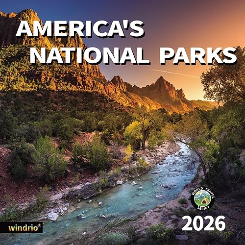 Calendario de Pared 2026, Calendario de Pared Mensual de 14 Meses de los Parques Nacionales de América Nov. 2025 - Dic. 2026, 12" x 18.2" Abierto