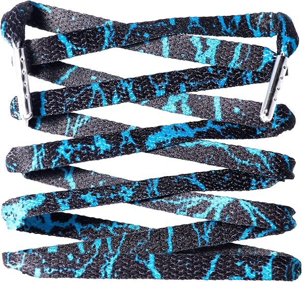 LitLaces Sublimated Flat Shoe Laces Printed Lightning Galaxy Stars