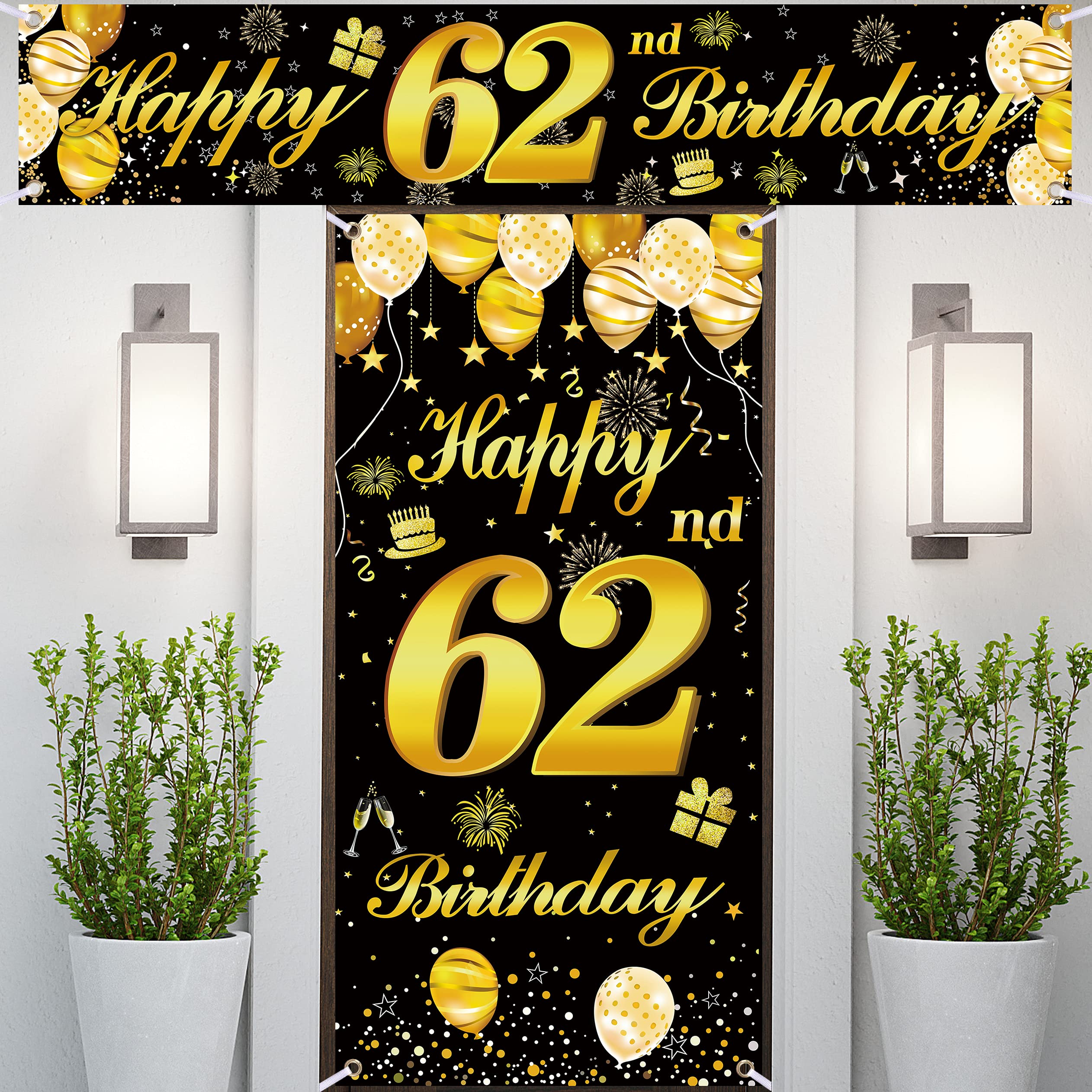 40th Happy Birthday Door Banner Birthday Decorations for Men Birthday Party Decorations Birthday Backdrop