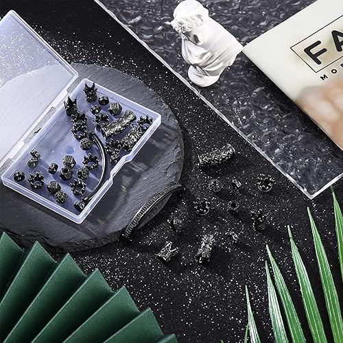 Miniatura 3 de King Crown - 40 cuentas redondas de diamantes de imitación de circón Cuentas espaciadoras de cubo de corte de diamante de circonita cúbica para