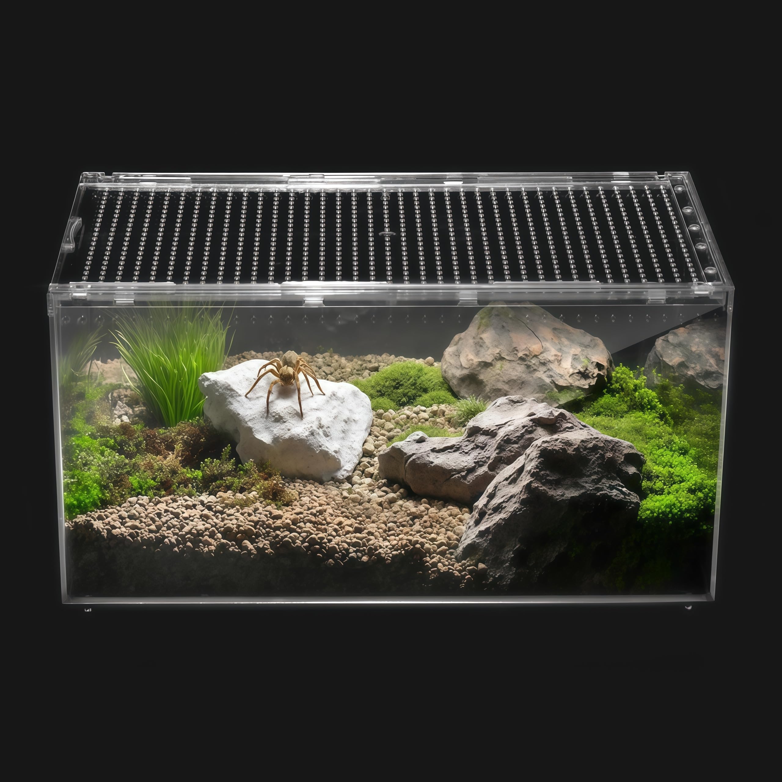 Reptilien Terrarium Box Magnetisches Acryl heimchenbox Terrarium stapelbares Reptil Fütterungsbox für Spinnen Skorpion Käfer Gehörnter Frosch