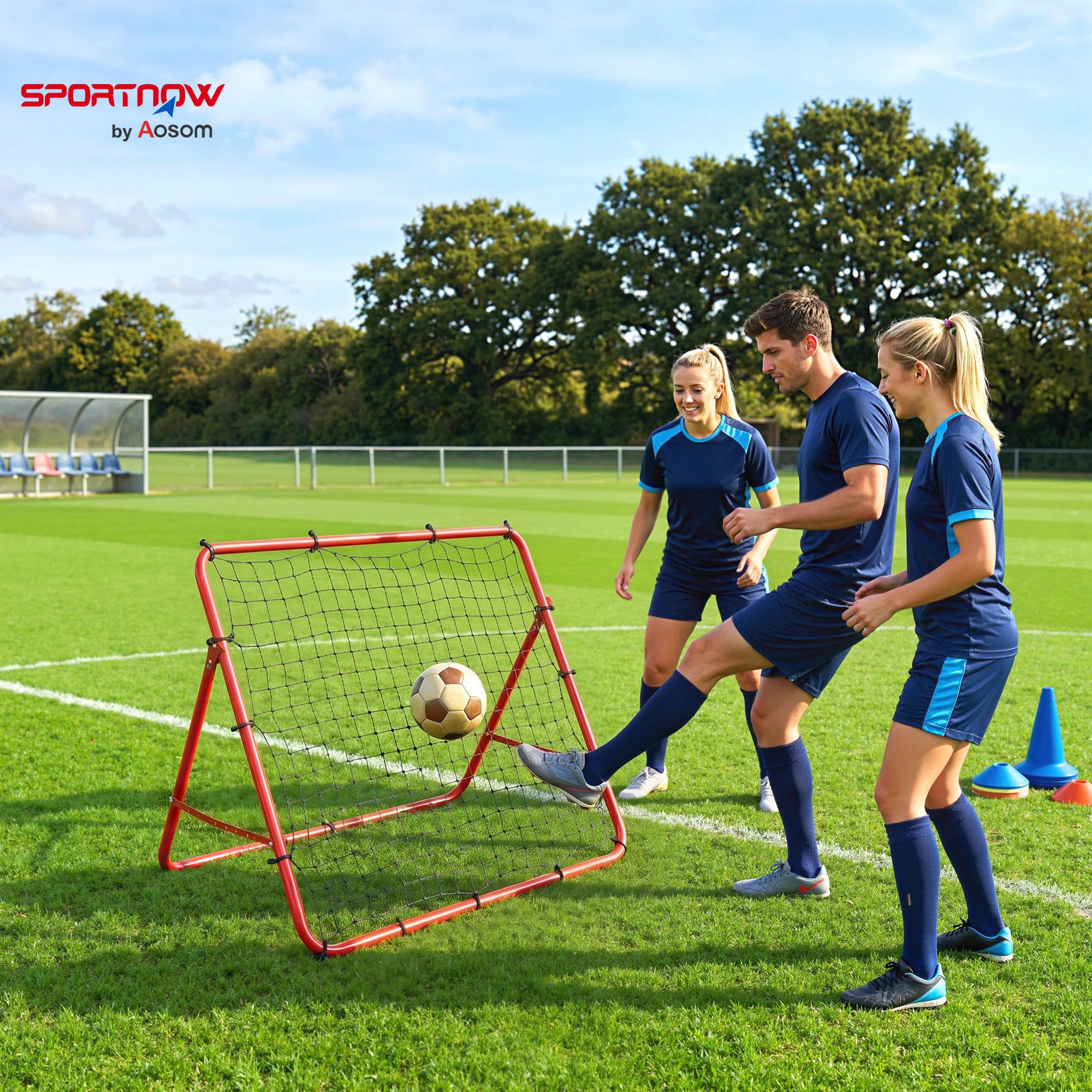Filet de Rebond Pliable Réglable à 5 Angles avec 24 Cordes Élastiques Filet pour Football, Acier, 120x73x112cm, Noir - Sport Filet de Rebond Pliable Réglable à 5 Angles avec 24 Cordes Élastiques Filet pour Football, Acier, 120x73x112cm, Noir - Sport