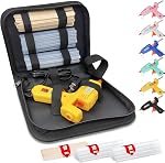 MONVICT Hot Glue Gun Kit, Mini Pink Glue Gun with Carrying Case,20 Pcs Premium Glue Sticks, 10 Pcs Wood Craft Sticks, Fast Preheating
