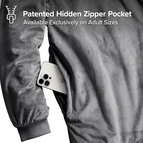 Miniatura 6 de Bare Home Manta Sherpa portátil, cálida y acogedora, manta de felpa suave con capucha, tallas para adultos y jóvenes